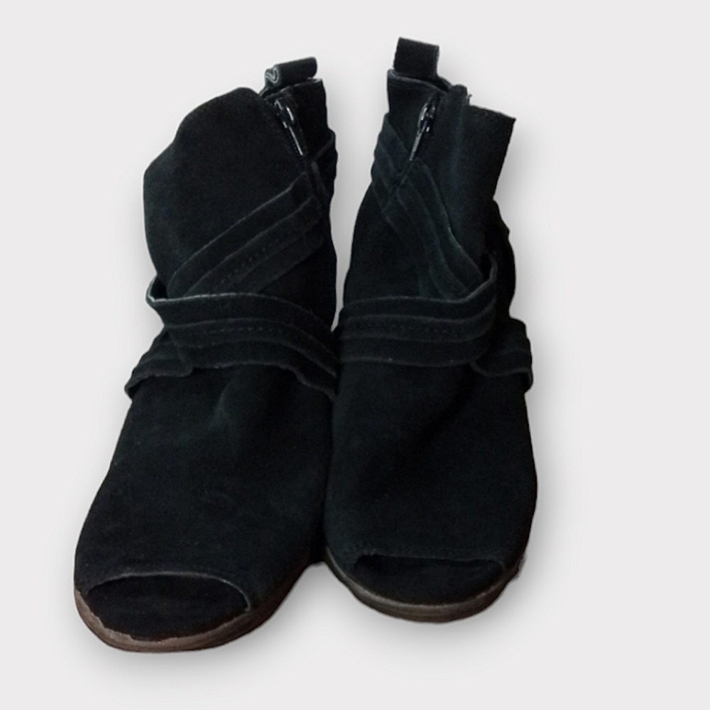 LUCKY BRAND WOMENS  OPEN TOE ANKLE BOOT SIZE 10M PLATFORMS